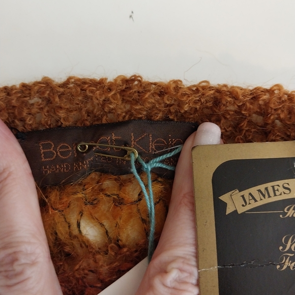 Bernat Klein Vintage Loose Knit Pullover Sweater Orange Size Small/Medium - Picture 9 of 9